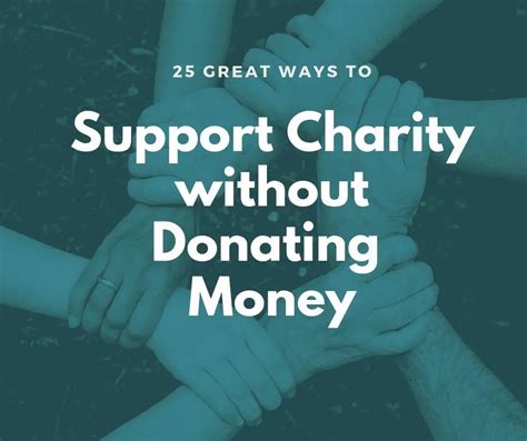 how to help charities without donating money